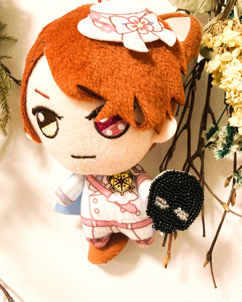 ぬい用ドクロブローチ black 2