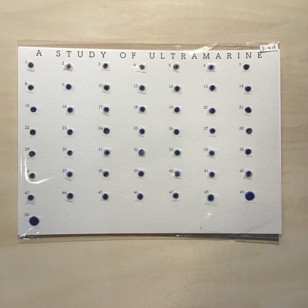 ハンドメイド絵の具 私家版絵の具シリーズ(カバンシ石、A STUDY OF ULTRAMARINE )