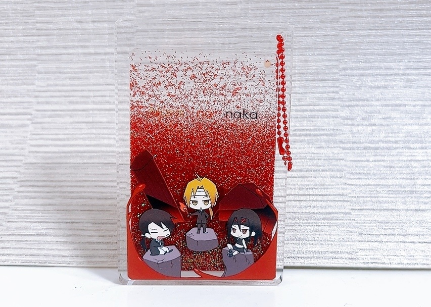 腹の中組 流れるグリッターアクリルキーホルダー