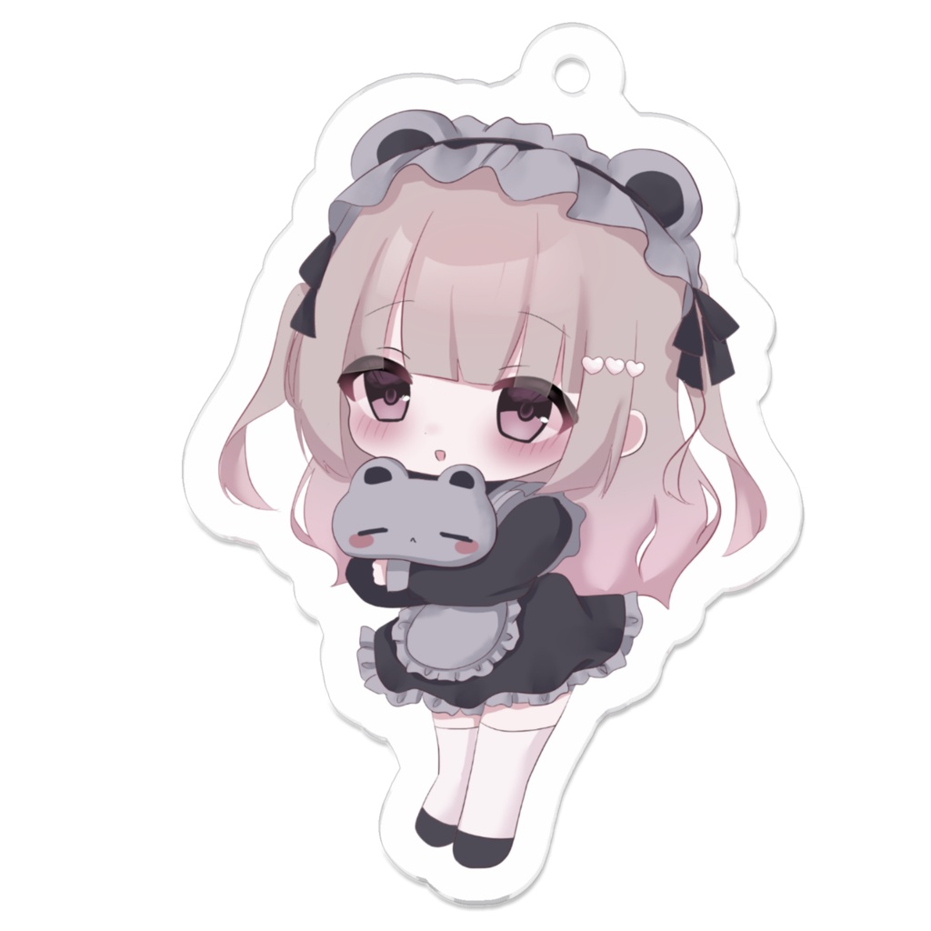 【夢羽あみ】くまメイドアクリルキーホルダー