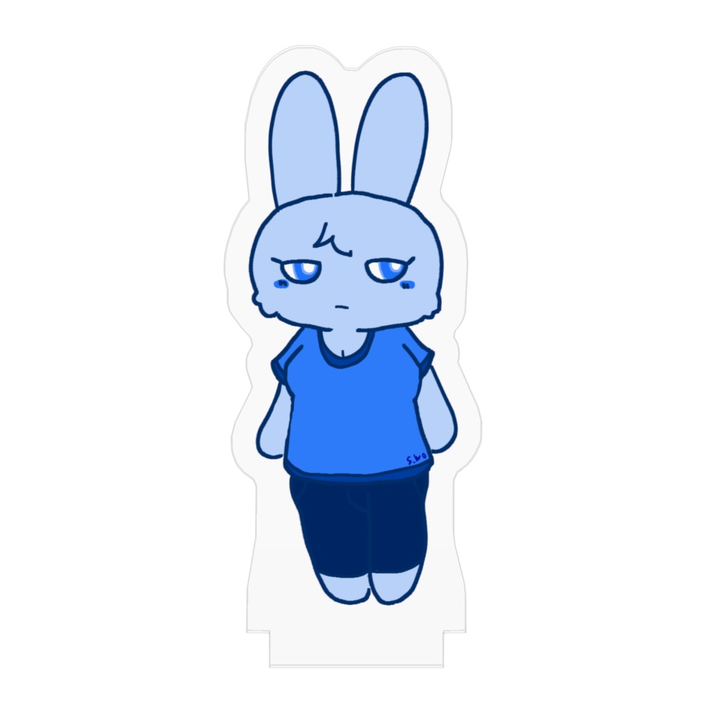 青ウサギさんアクリルフィギュア