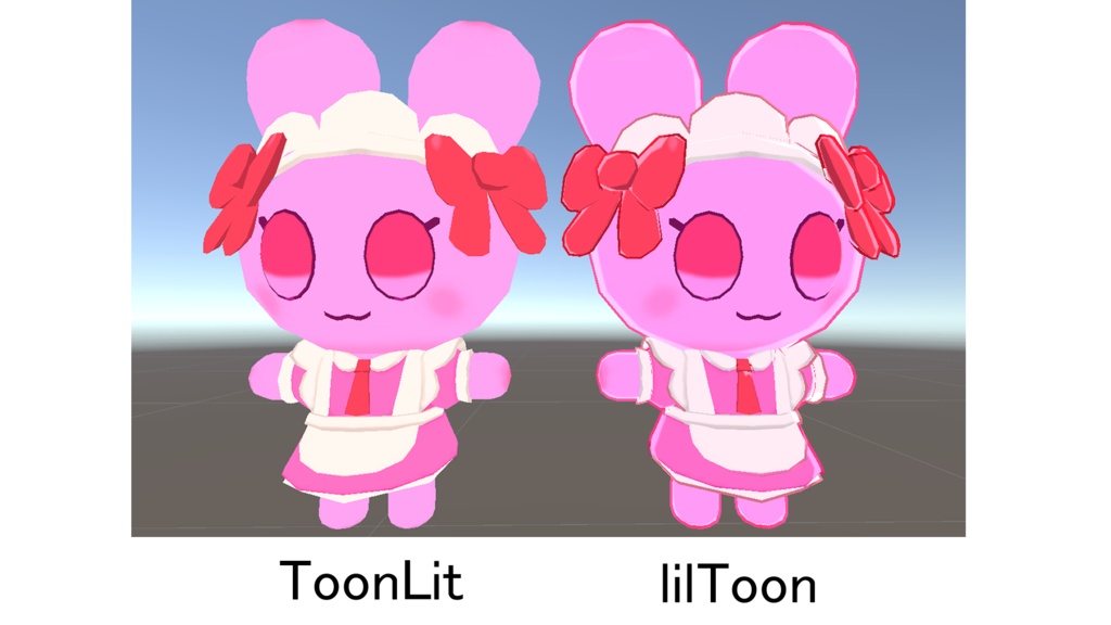 【無料】ピンクメイドウサギちゃん