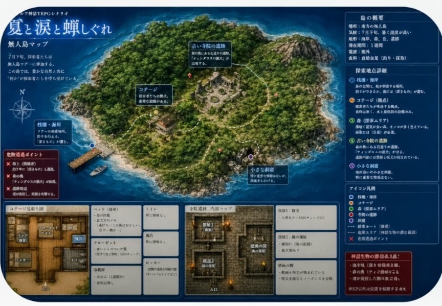 クトゥルフ神話TRPG〔夏と涙と蝉しぐれ❳