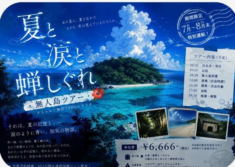 クトゥルフ神話TRPG〔夏と涙と蝉しぐれ❳