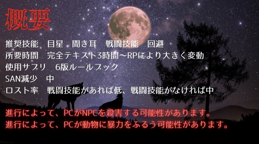 【CoCソロシナリオ】赤頭巾はワインを溢した SPLL:E197912