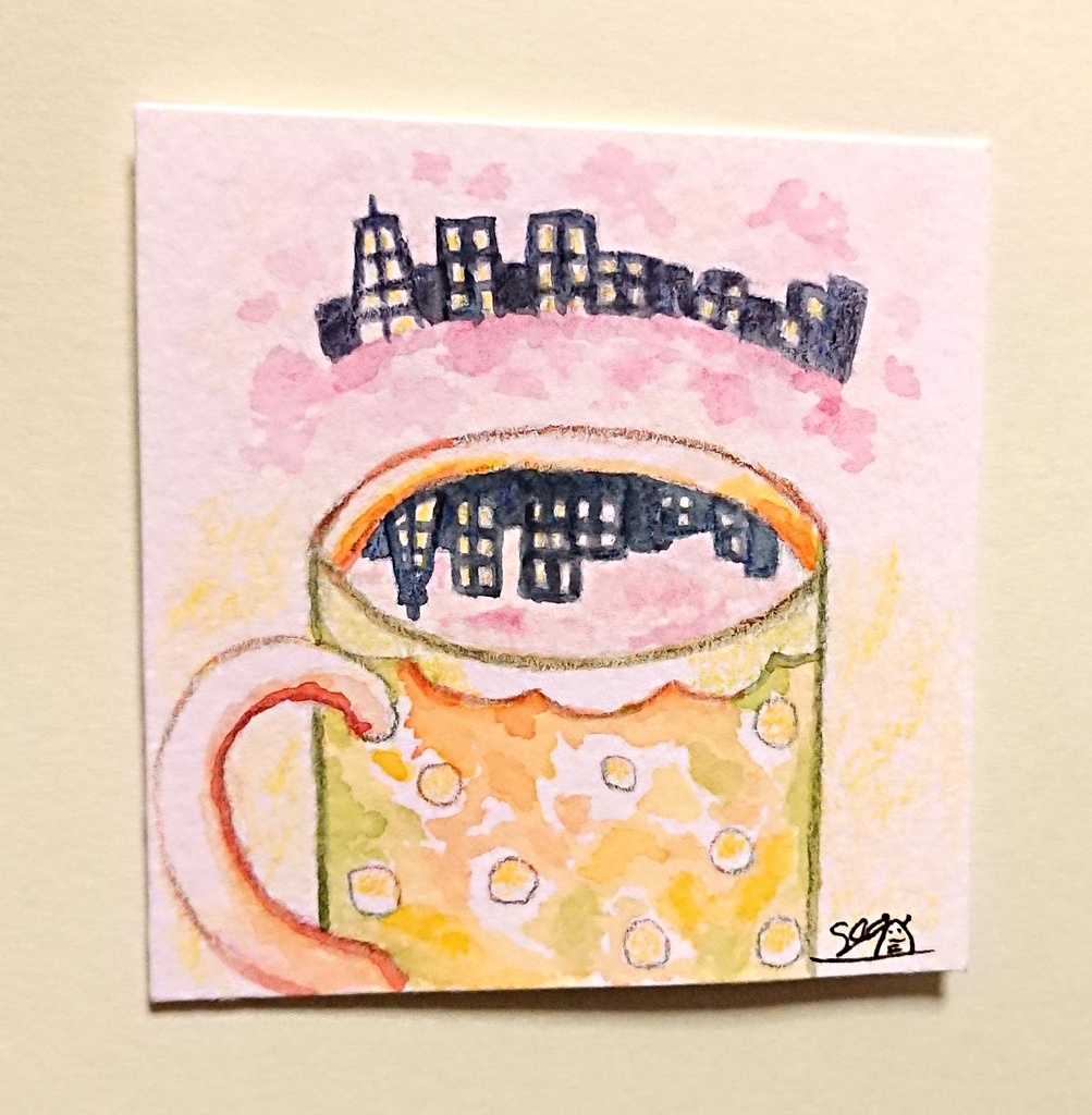 紅茶鏡に映った大都会