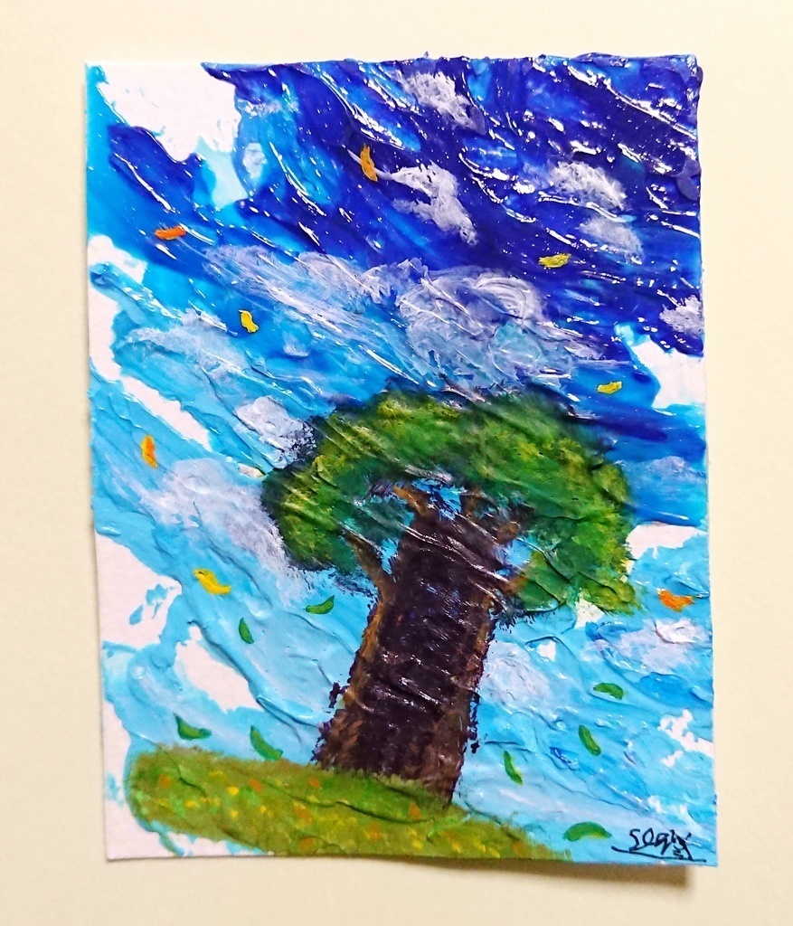 青い空。白い雲。それはお昼寝の色