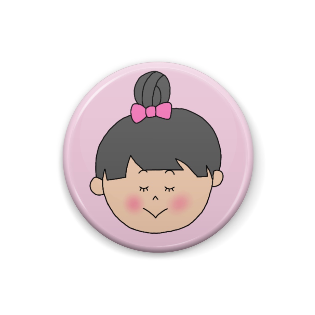 おだんごちゃん缶バッジ ピンク