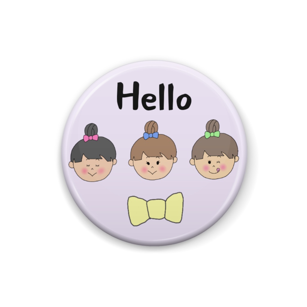 お団子3つ子ちゃん缶バッジ