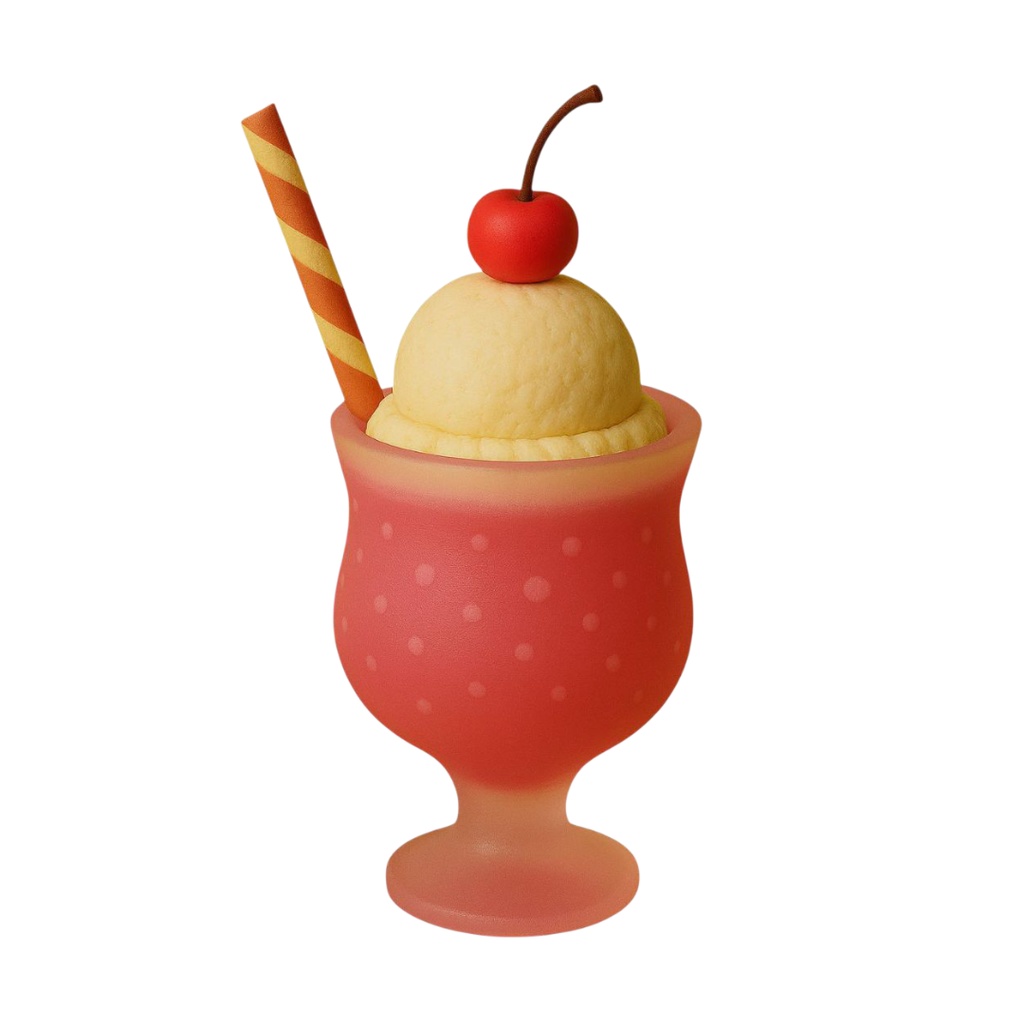 クリームソーダ 12色クリップアートセット⌇ふわっとやさしいクレイアニメ調(PNG背景透過)⌇ Color Fizz