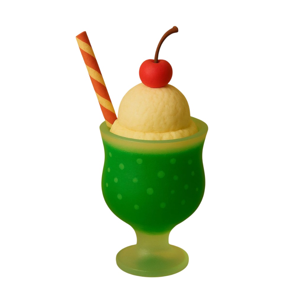 クリームソーダ 12色クリップアートセット⌇ふわっとやさしいクレイアニメ調(PNG背景透過)⌇ Color Fizz