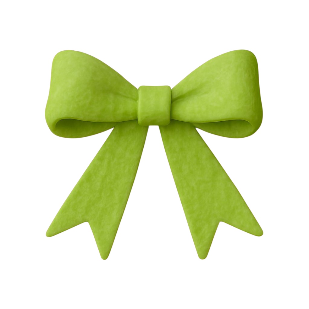 リボン 12色クリップアートセット⌇ふわっと優しいクレイアニメ調(PNG背景透過)