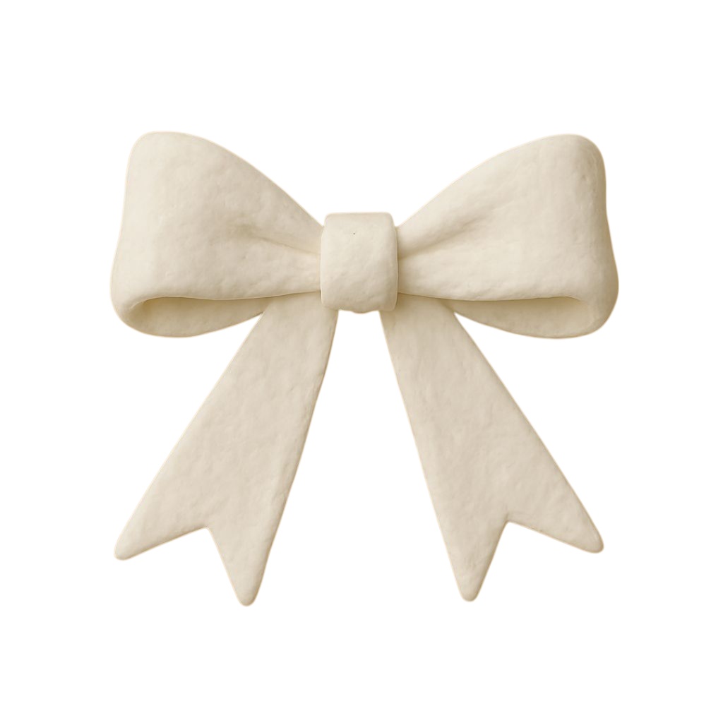 リボン 12色クリップアートセット⌇ふわっと優しいクレイアニメ調(PNG背景透過)