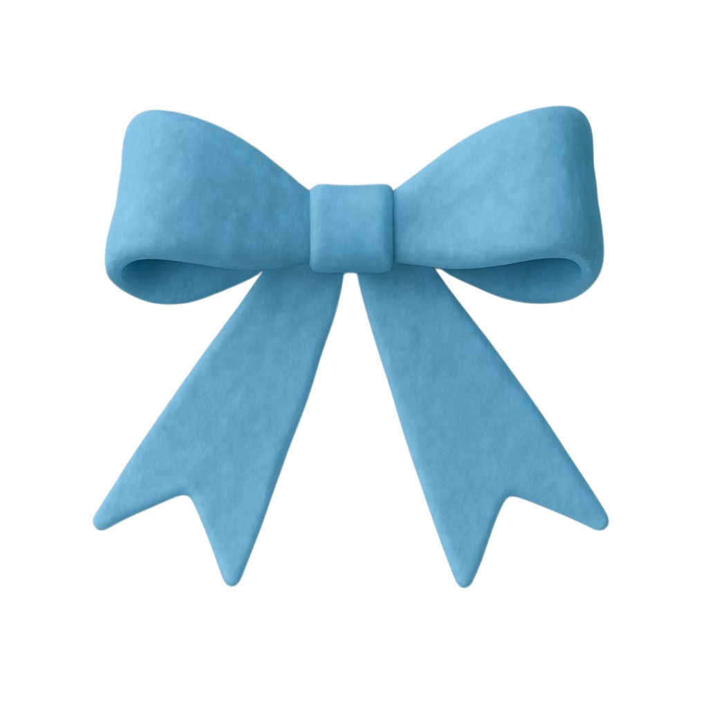 リボン 12色クリップアートセット⌇ふわっと優しいクレイアニメ調(PNG背景透過)