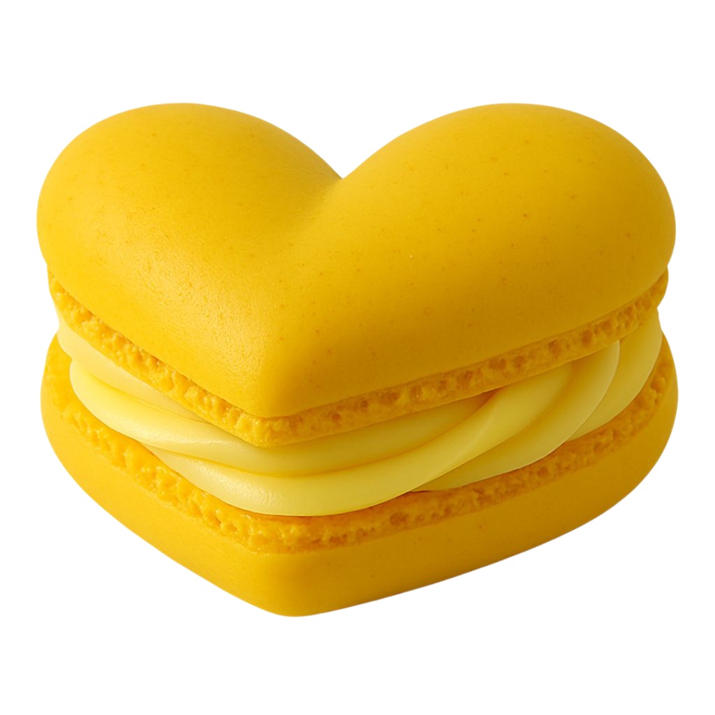 マカロン 12色クリップアートセット⌇ふわっと甘いクレイアニメ調(PNG背景透過)