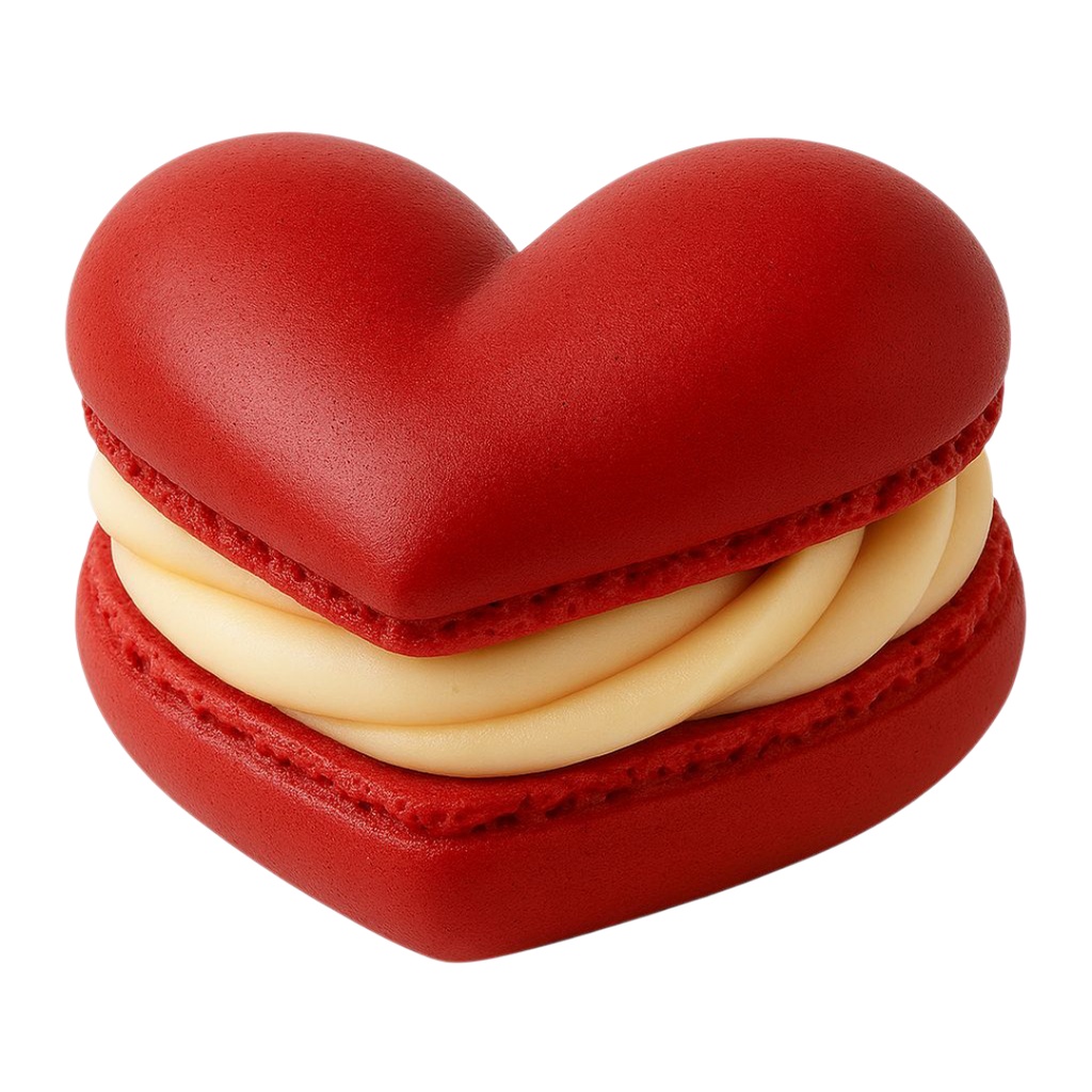 マカロン 12色クリップアートセット⌇ふわっと甘いクレイアニメ調(PNG背景透過)