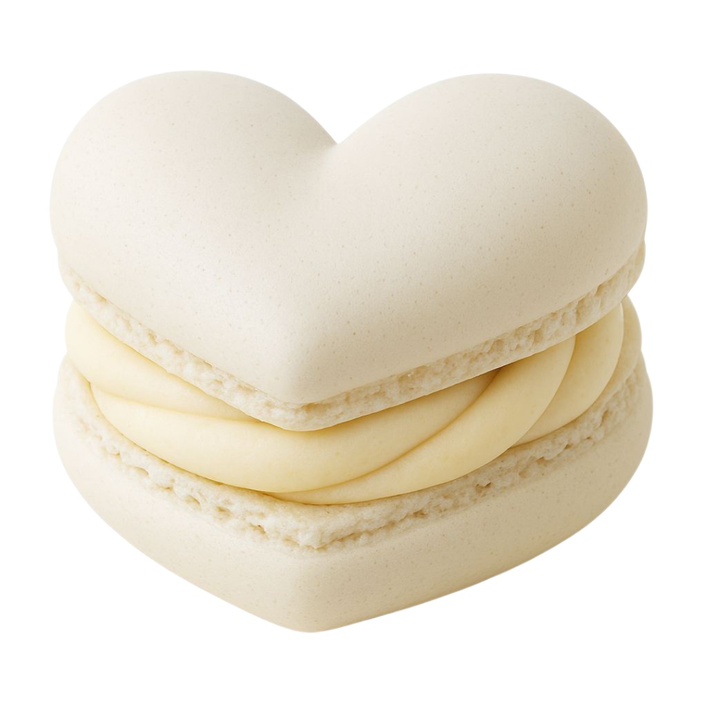 マカロン 12色クリップアートセット⌇ふわっと甘いクレイアニメ調(PNG背景透過)