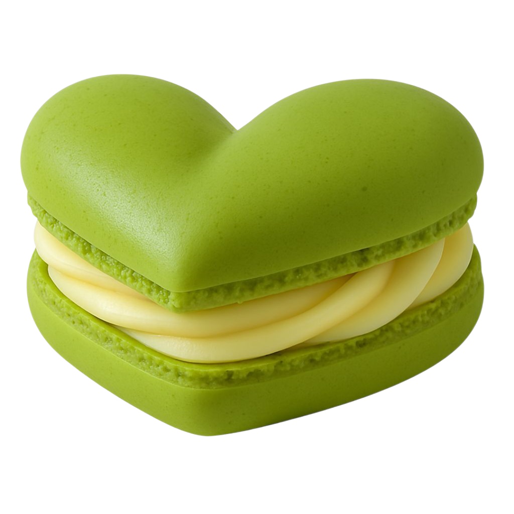 マカロン 12色クリップアートセット⌇ふわっと甘いクレイアニメ調(PNG背景透過)