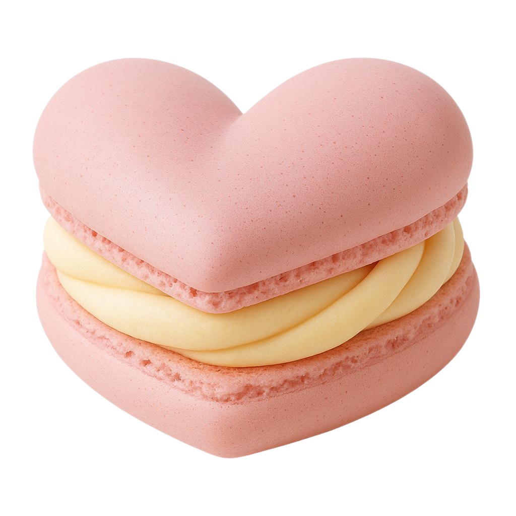 マカロン 12色クリップアートセット⌇ふわっと甘いクレイアニメ調(PNG背景透過)