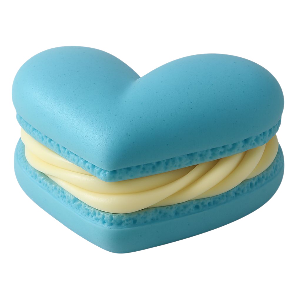 マカロン 12色クリップアートセット⌇ふわっと甘いクレイアニメ調(PNG背景透過)