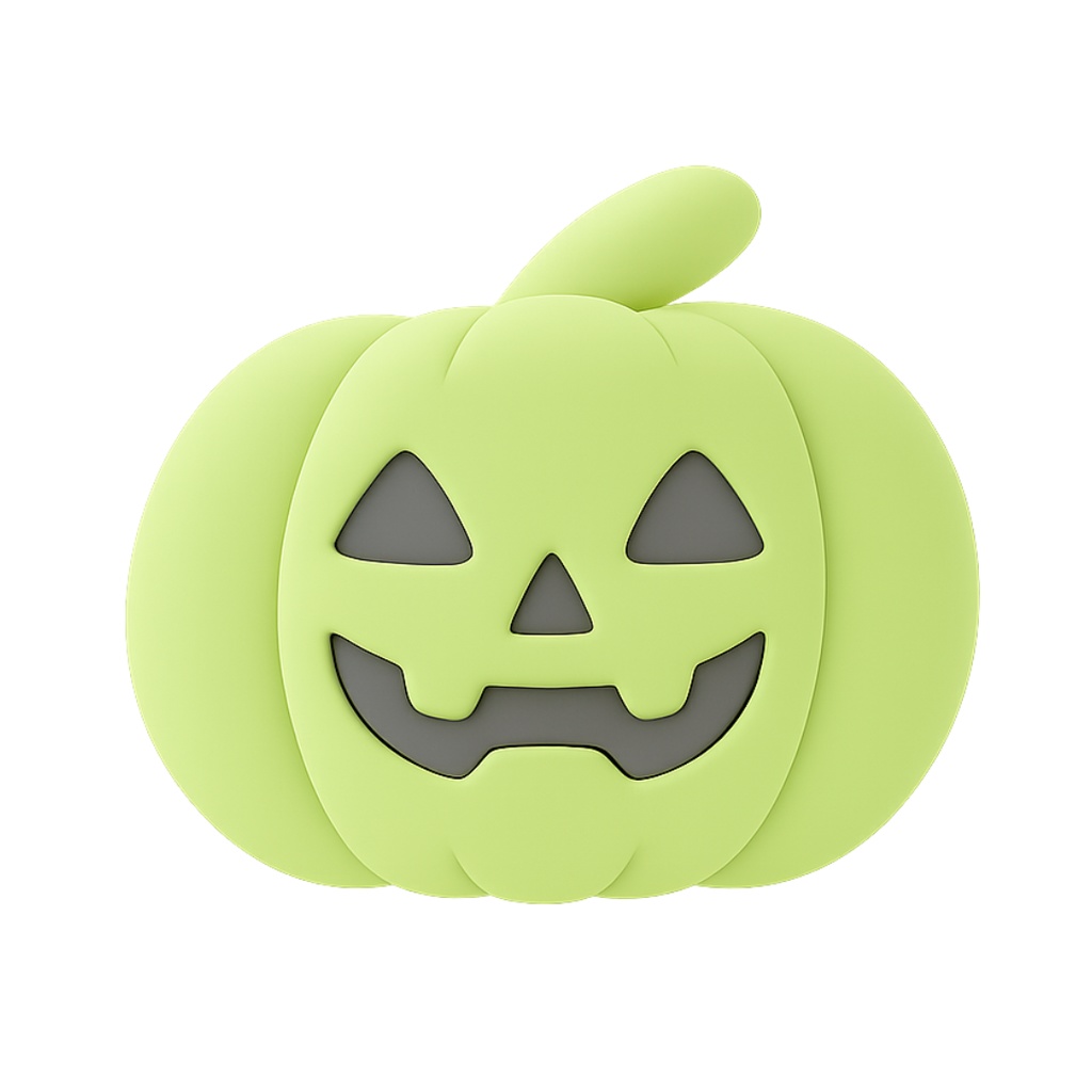 ジャック・オー・ランタン 12色クリップアートセット⌇ふわっといたずらクレイアニメ調(PNG背景透過)