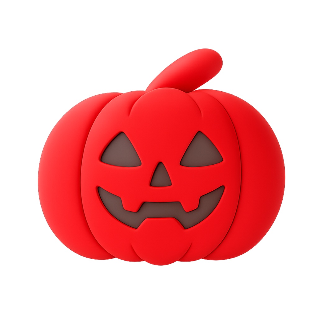 ジャック・オー・ランタン 12色クリップアートセット⌇ふわっといたずらクレイアニメ調(PNG背景透過)