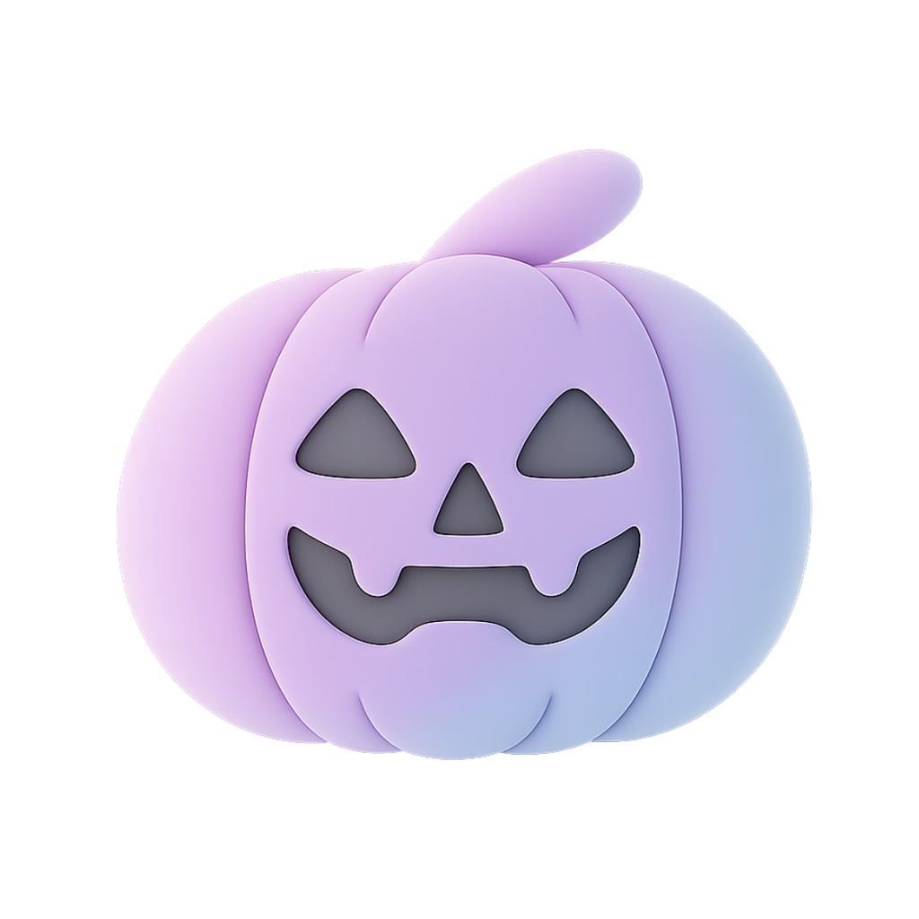 ジャック・オー・ランタン 12色クリップアートセット⌇ふわっといたずらクレイアニメ調(PNG背景透過)