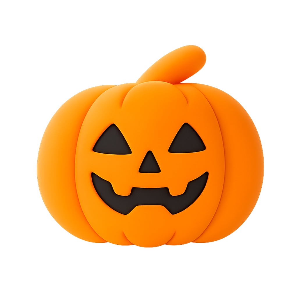 ジャック・オー・ランタン 12色クリップアートセット⌇ふわっといたずらクレイアニメ調(PNG背景透過)