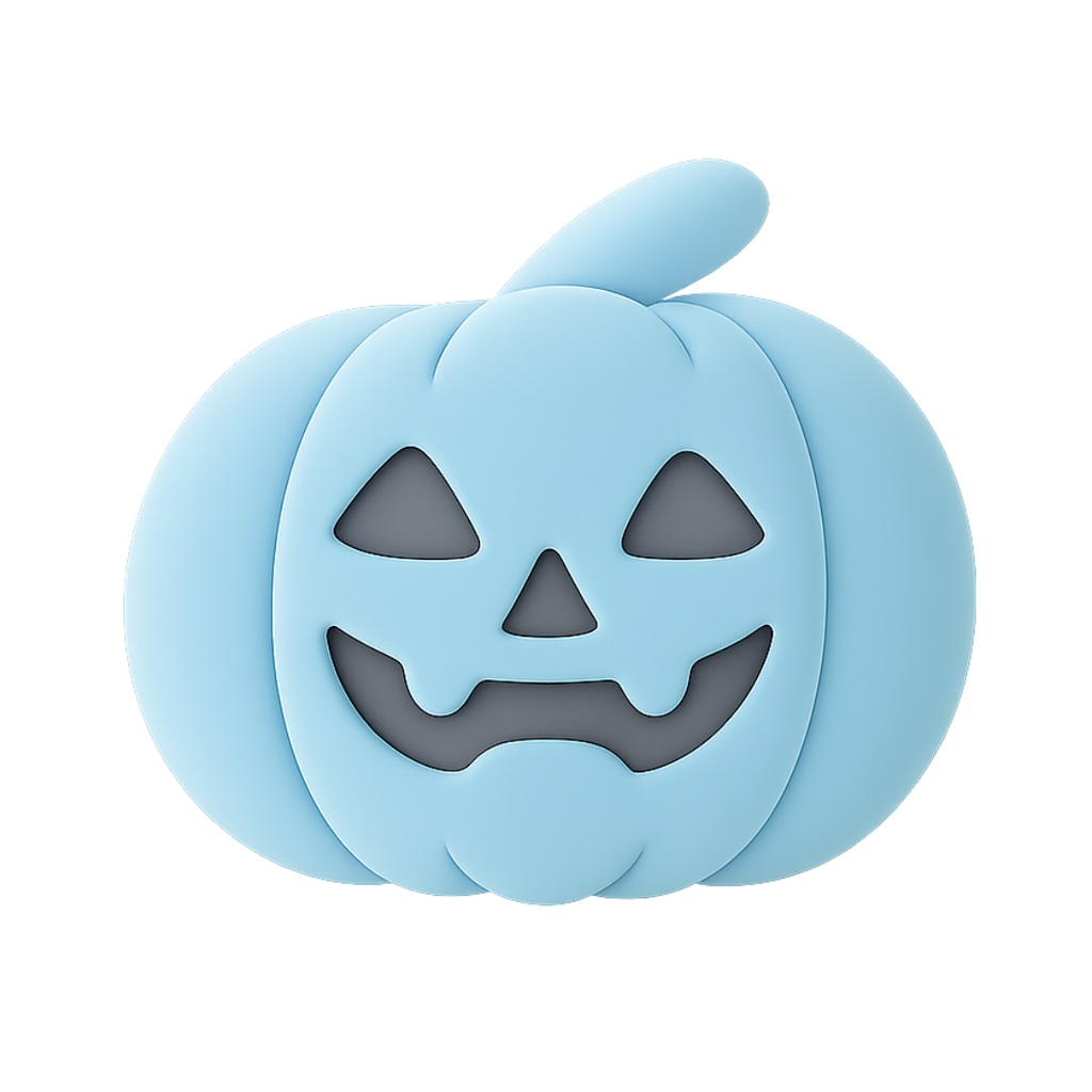 ジャック・オー・ランタン 12色クリップアートセット⌇ふわっといたずらクレイアニメ調(PNG背景透過)