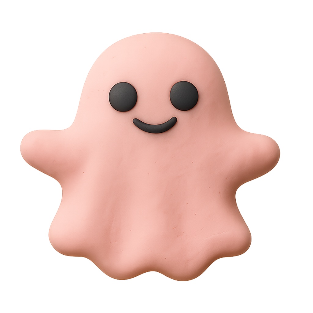 オバケちゃん 12色クリップアートセット⌇ふわっといたずらクレイアニメ調(PNG背景透過)