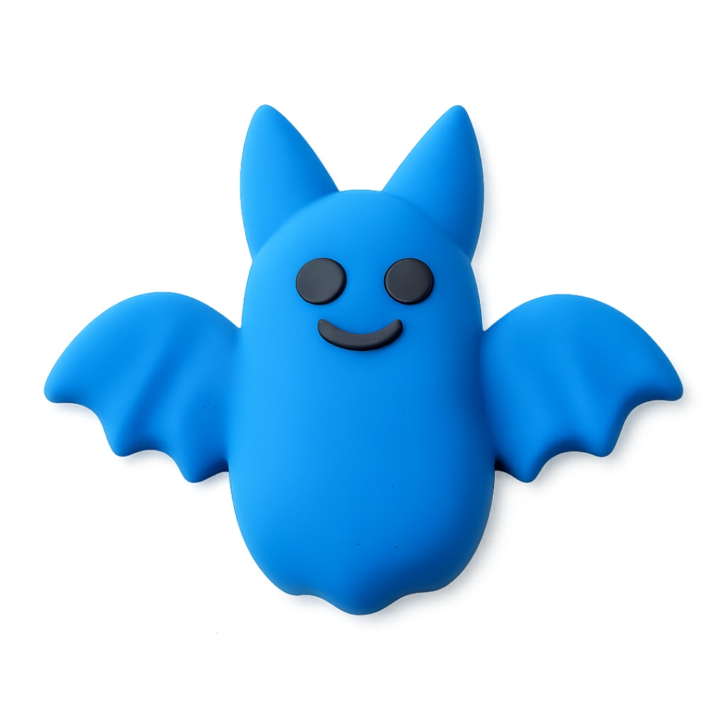 コウモリちゃん 12色クリップアートセット⌇ふわっといたずらクレイアニメ調(PNG背景透過)