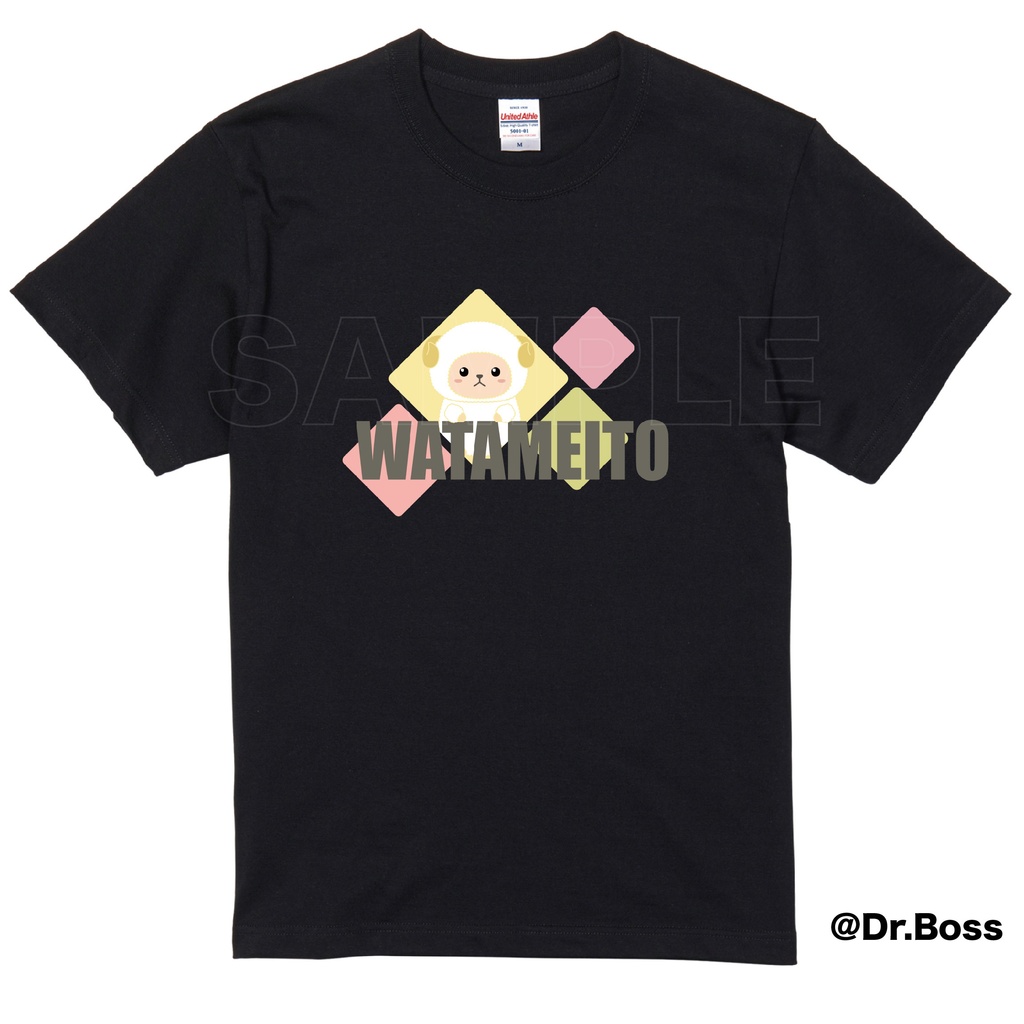 【非公式】【期間限定受注】わためいとTシャツ（Black Edition）【7/26締切】