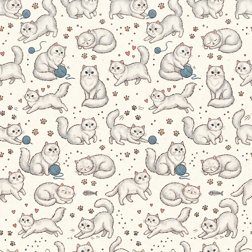 花と猫のデジタルペーパー