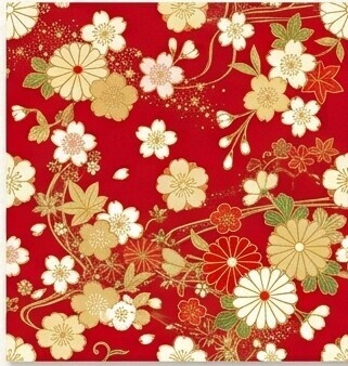 和装花柄のデジタルペーパー