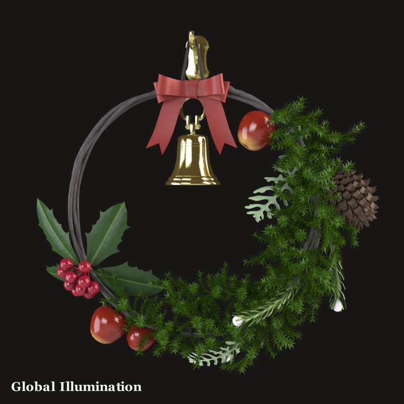 PRO_Wreath_001『クリスマスリースの形状データ』