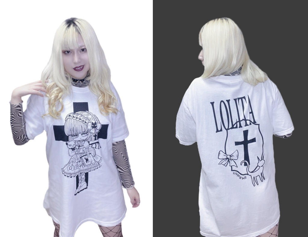 悪魔とロリータ:Tシャツ(ホワイト)