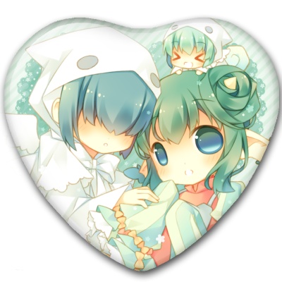 レイリデ*ハート型缶バッジキーホルダー（マルチスタンド付）