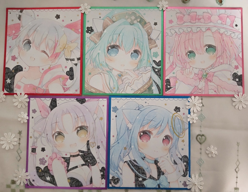 「手描き色紙」