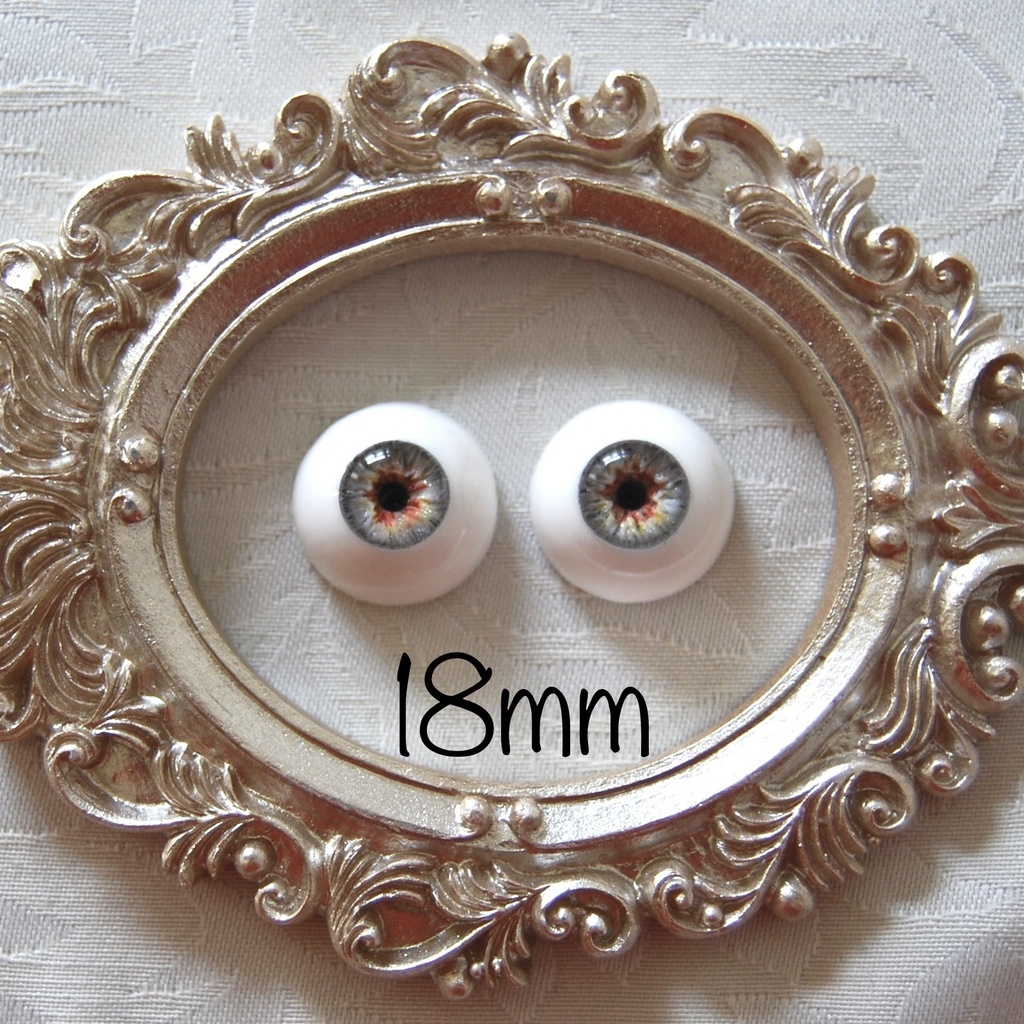 18mm/9mm【グレー系】ドールアイ