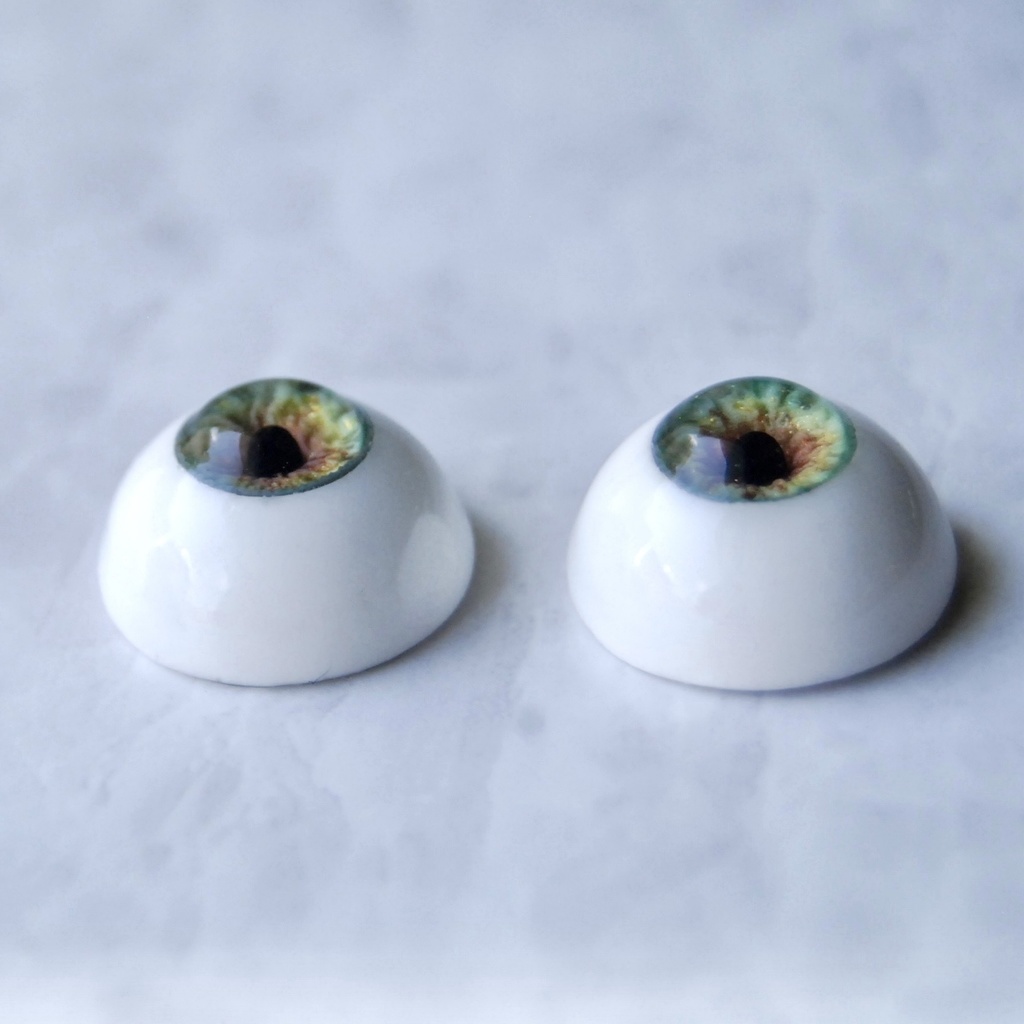 18mm/9mm【グリーン】ドールアイ レジンアイ