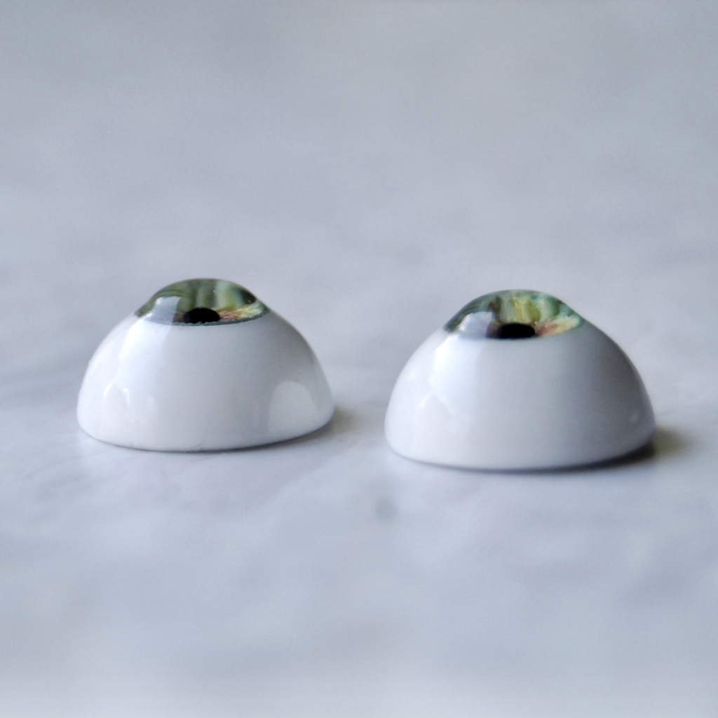 18mm/9mm【グリーン】ドールアイ レジンアイ