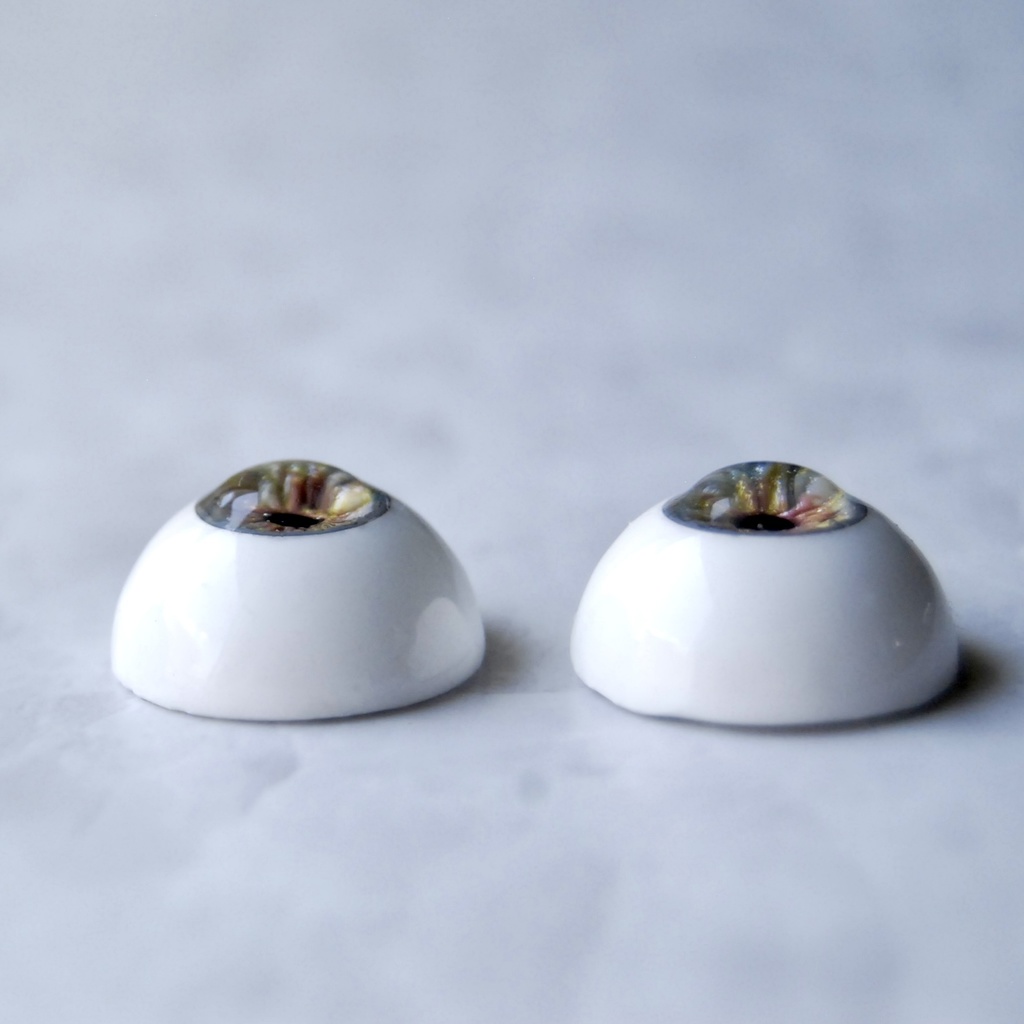 18mm/9mm【グレー】ドールアイ レジンアイ