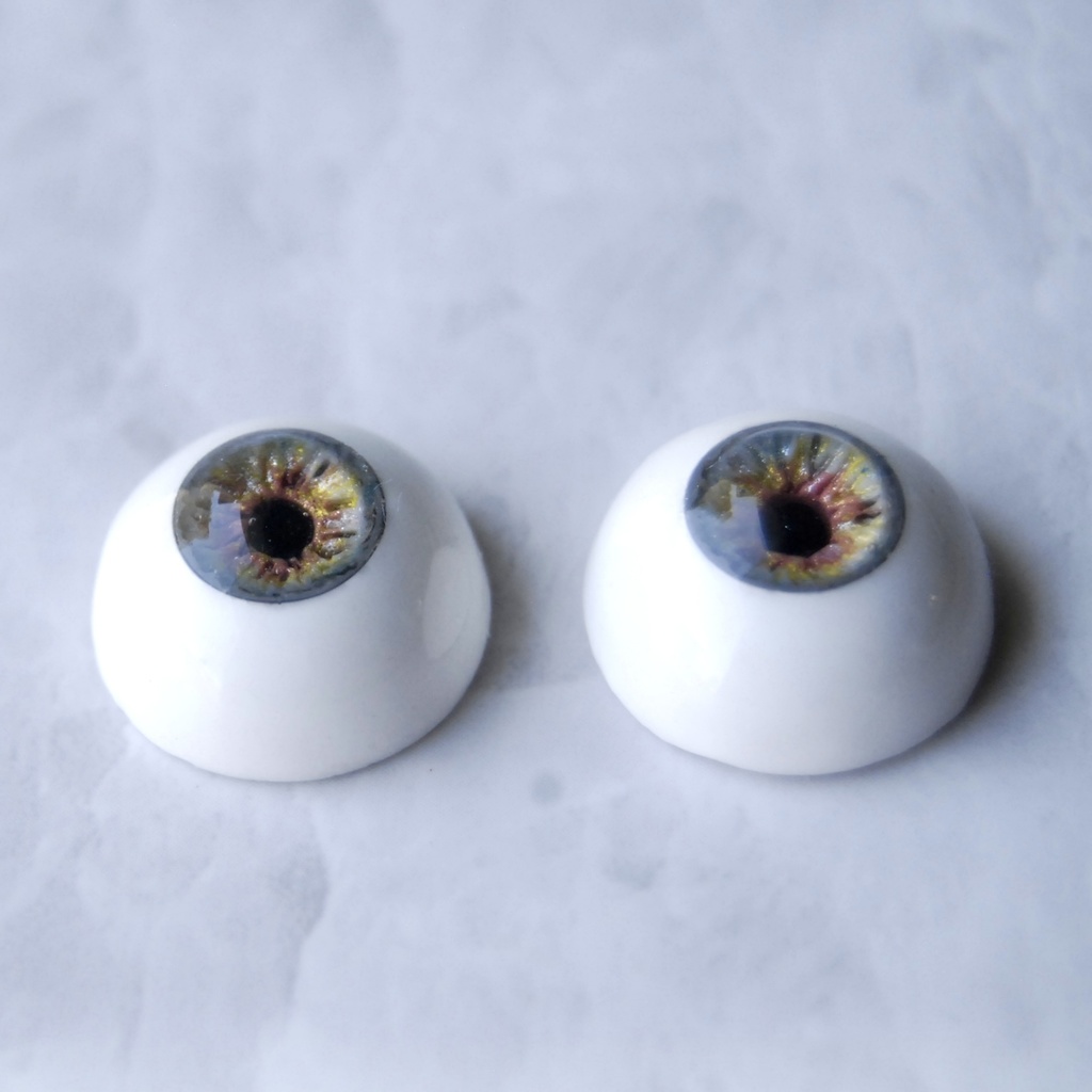 18mm/9mm【グレー】ドールアイ レジンアイ