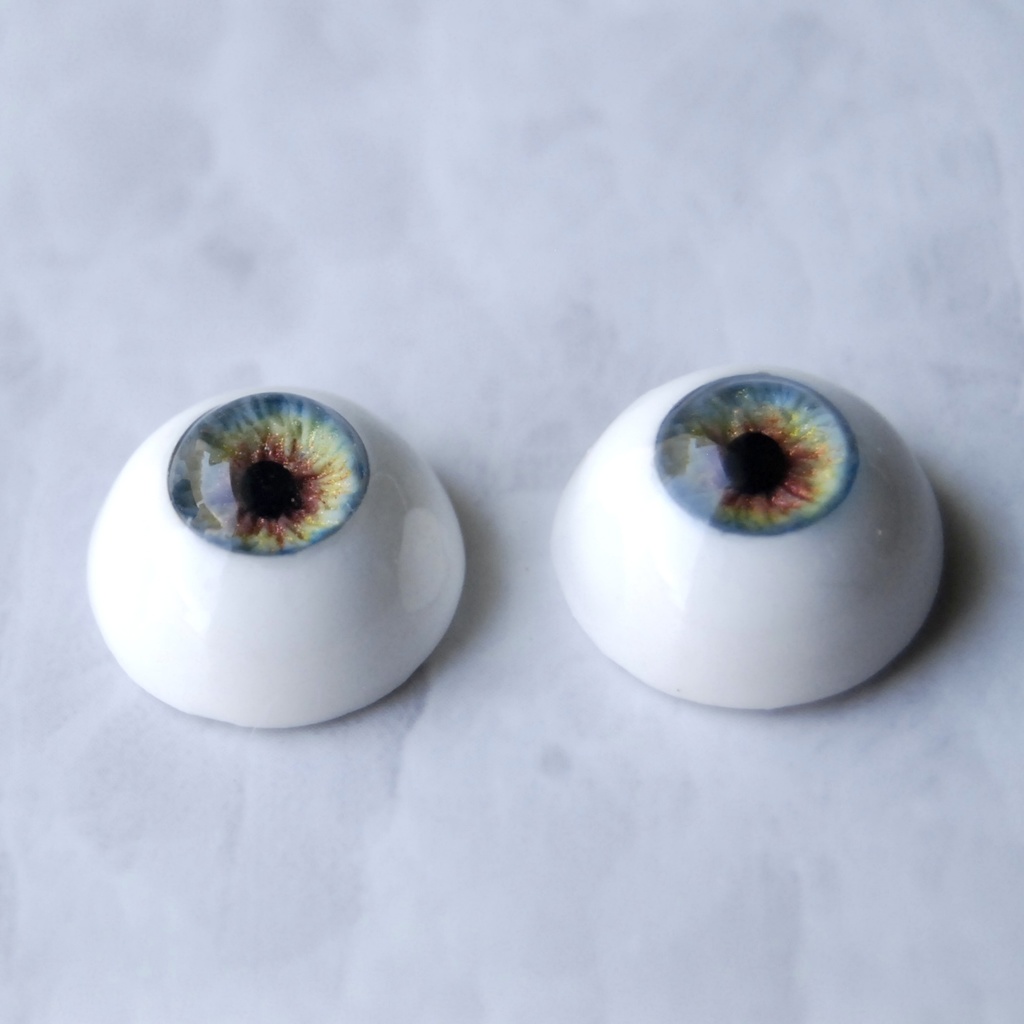 16mm/8mm【ブルー】ドールアイ レジンアイ