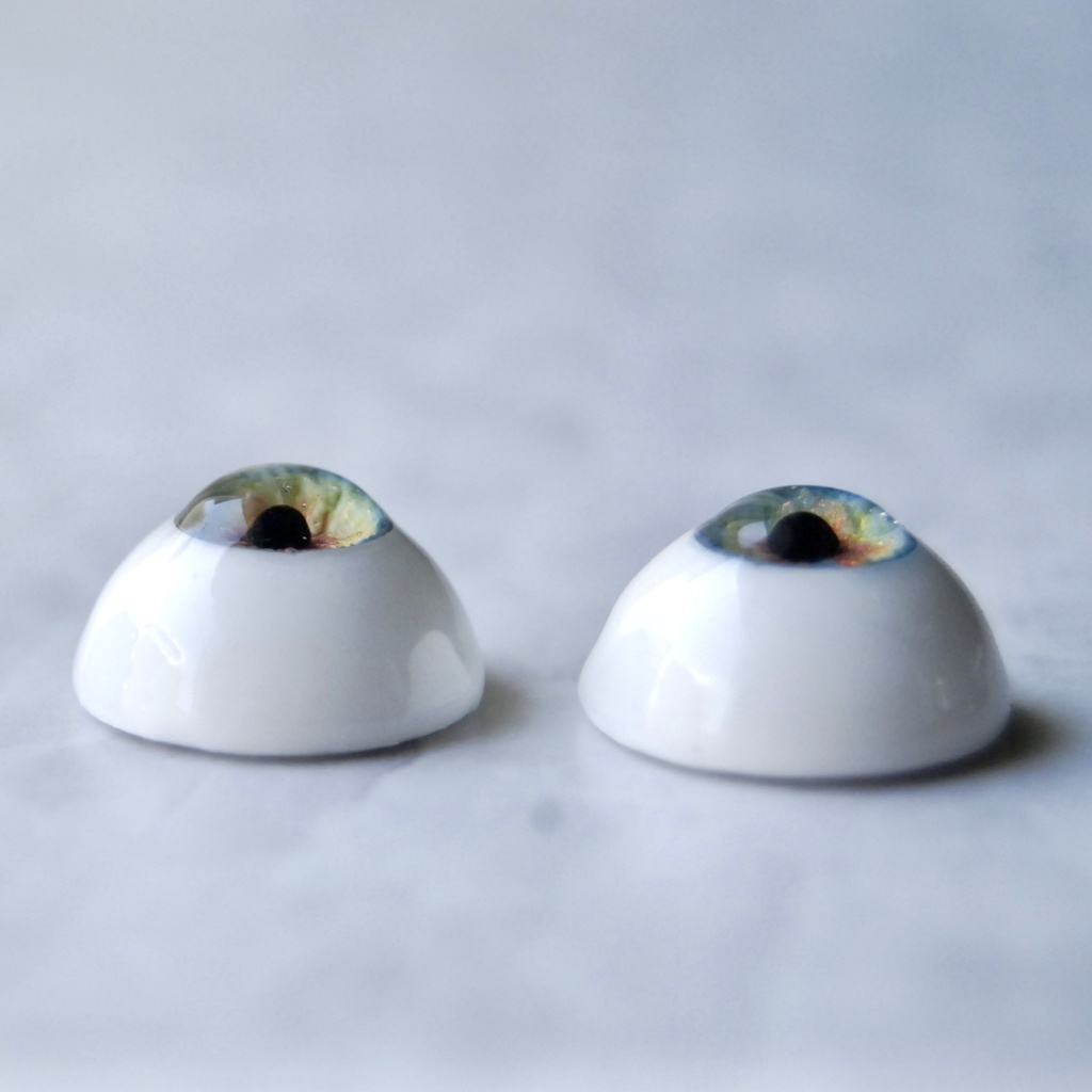 16mm/8mm【ブルー】ドールアイ レジンアイ
