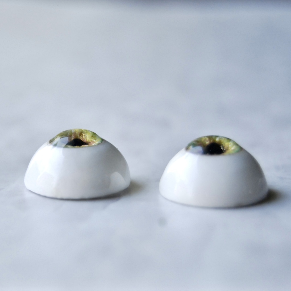 16mm/8mm【グリーン】ドールアイ レジンアイ