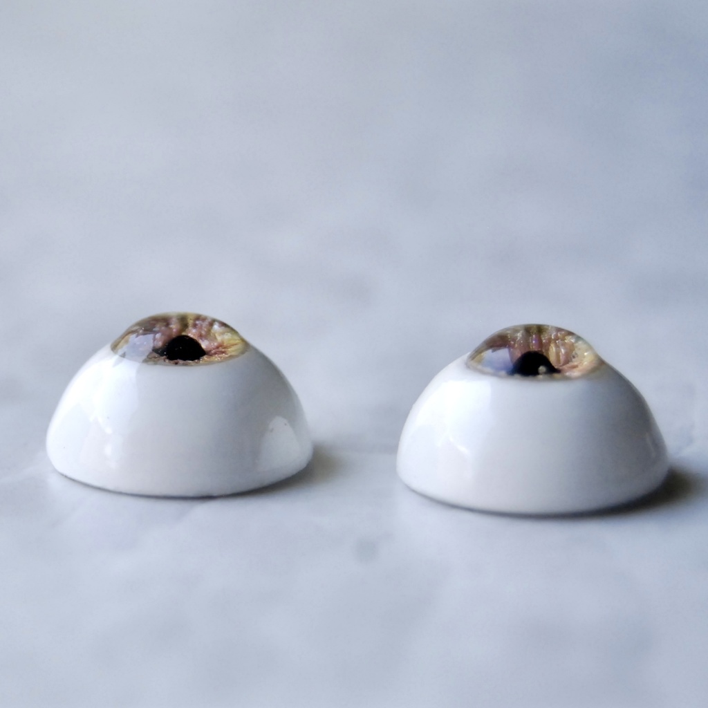 16mm/8mm【ヘーゼル】ドールアイ レジンアイ