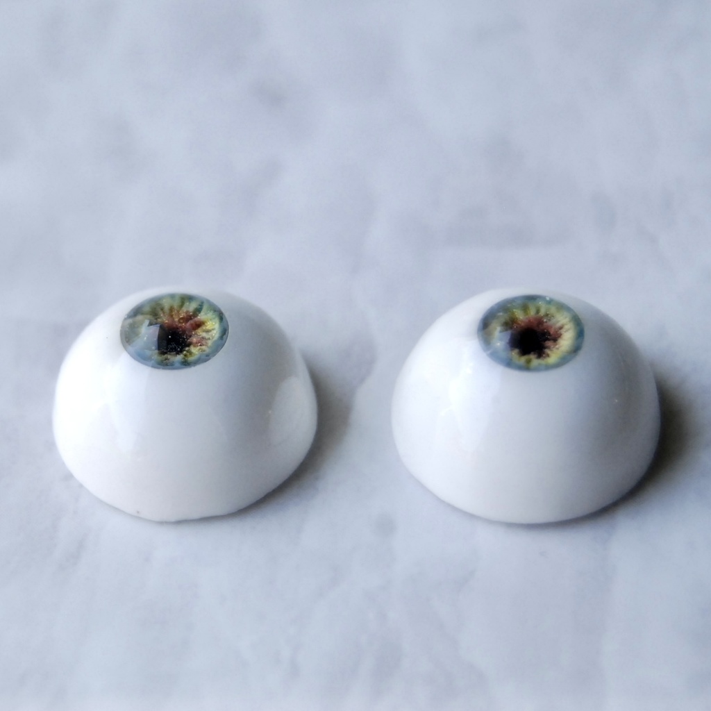 16mm/6mm虹彩小【ブルー】ドールアイ レジンアイ