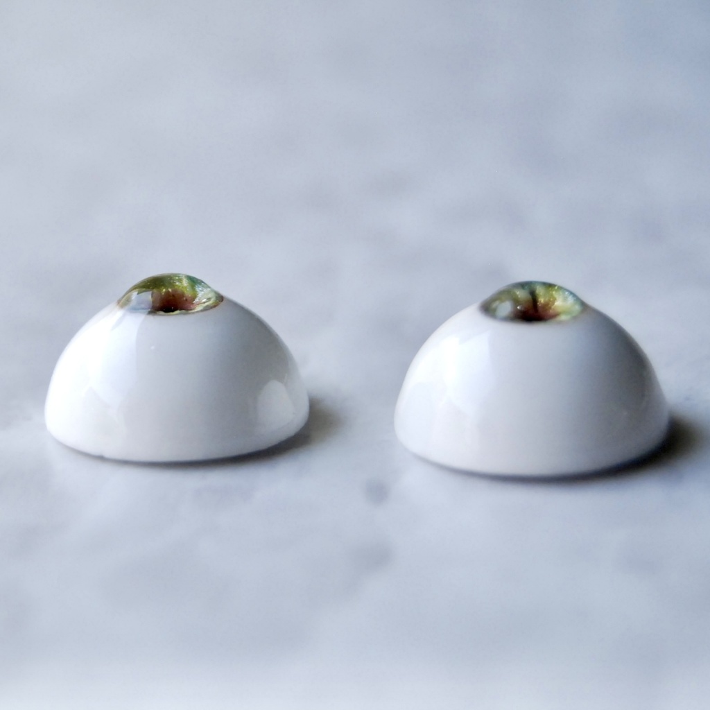 16mm/6mm虹彩小【グリーン】ドールアイ レジンアイ