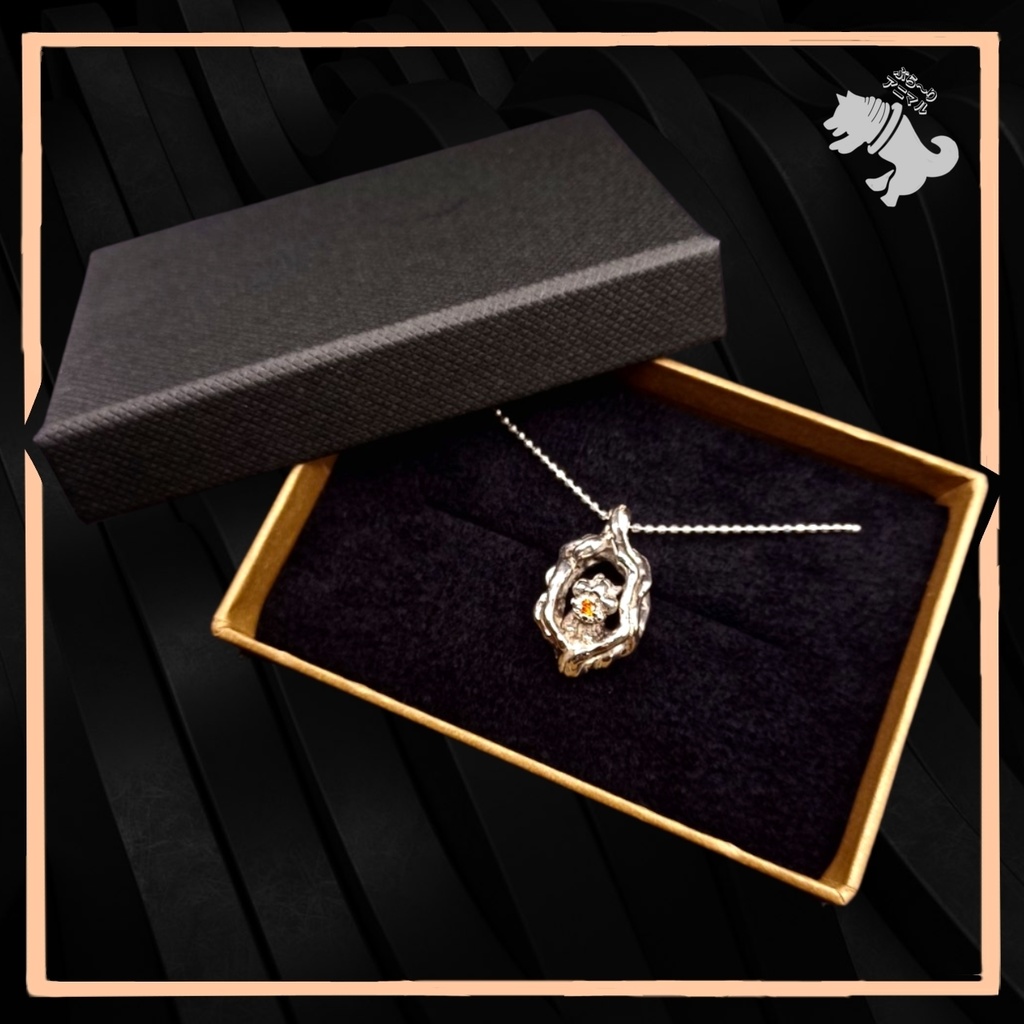 リスの雨宿り シルバーネックレス リス シマリス エゾリス 動物 小動物 アニマル ペット シルバーアクセサリー シルバー925 メンズ レディース ユニセックス プレゼント 可愛い シンプル